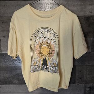 Rebellious One Pale Yellow Cosmic Dreamer Graphic Tee